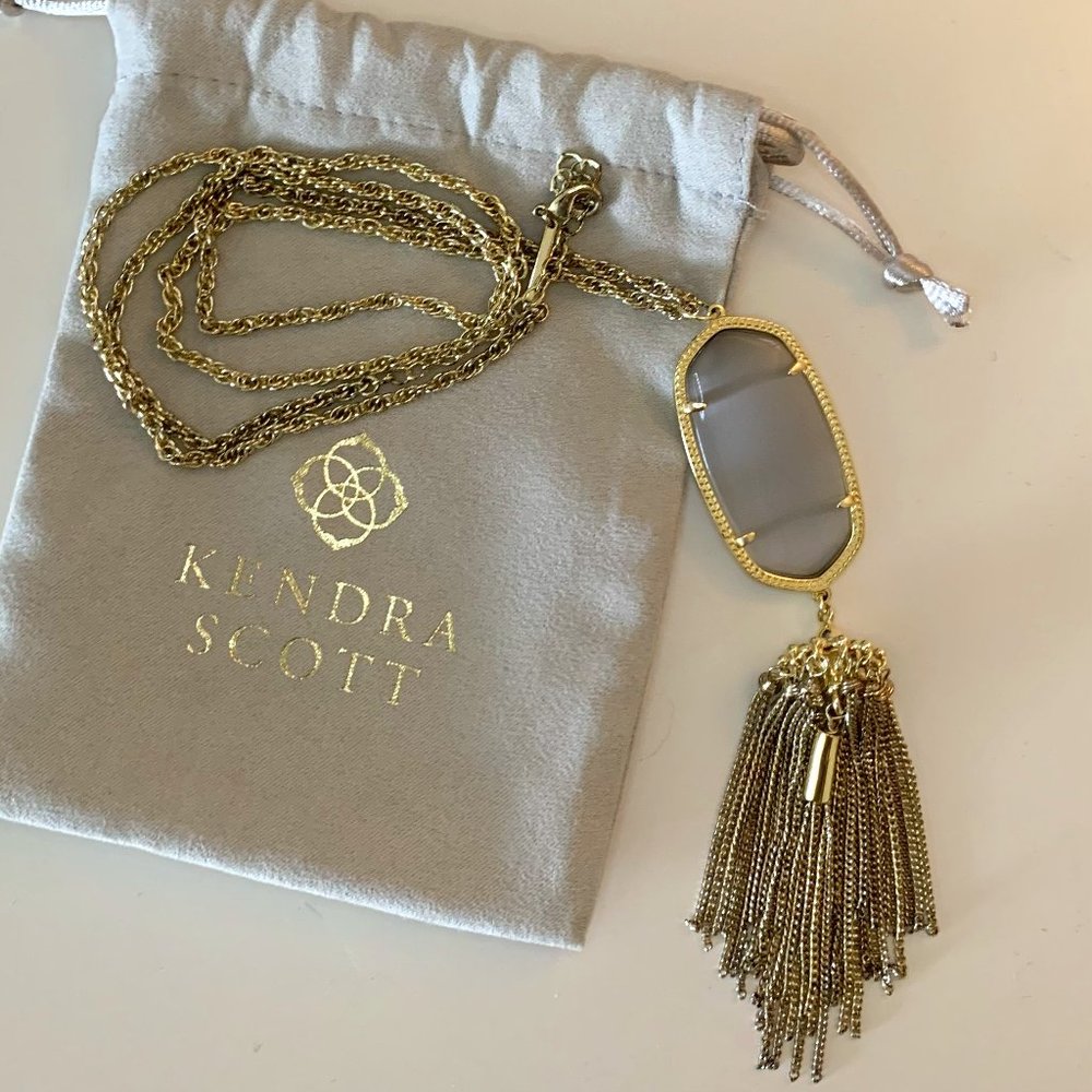 Kendra Scott Rayne Necklace Gold/Slate Cat’s Eye